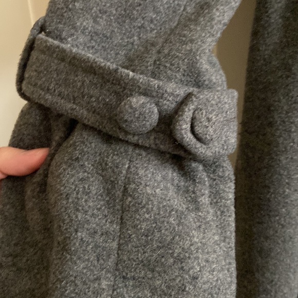 Ricki’s long wool blend jacket in grey in size p/s - Picture 3 of 11